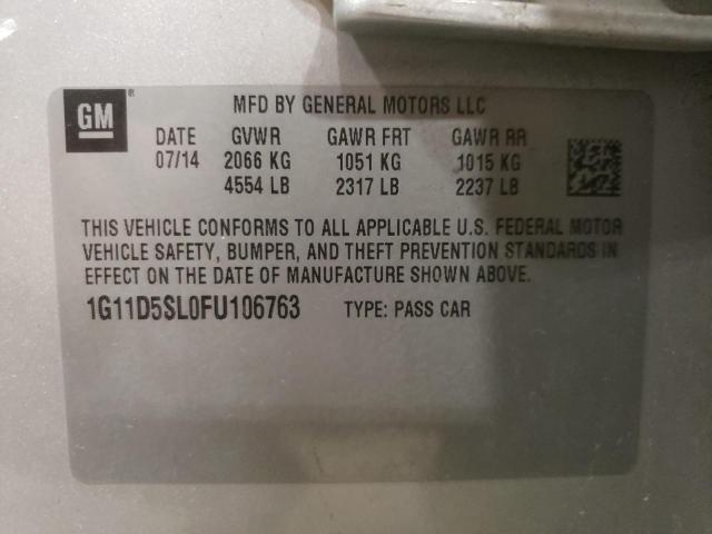 Photo 10 from auction – 2015 CHEVROLET MALIBU 2LT with VIN 1G11D5SL0FU106763