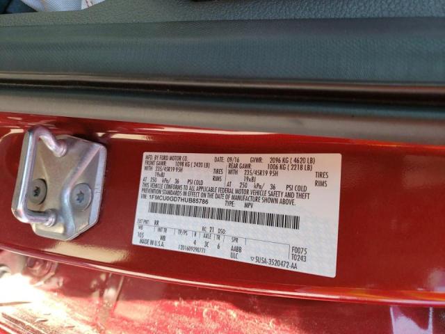 Photo 10 from auction – 2017 FORD ESCAPE SE with VIN 1FMCU0GD7HUB85786