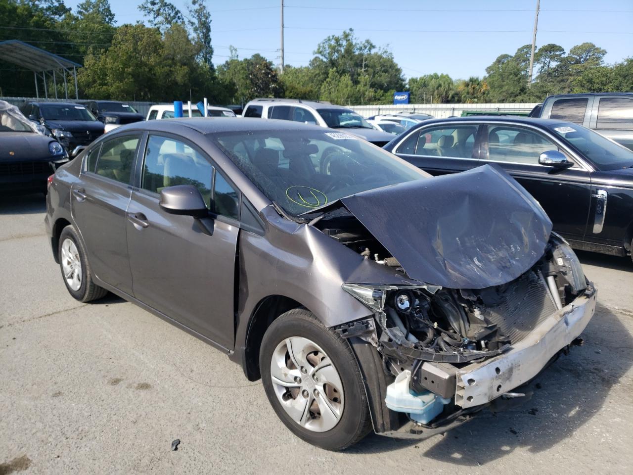 HONDA CIVIC LX 2013 with VIN 19XFB2F58DE013014 - Photo from auction
