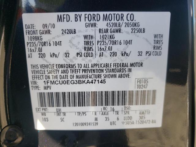 Photo 10 from auction – 2011 FORD ESCAPE LIM with VIN 1FMCU0EG3BKA47145