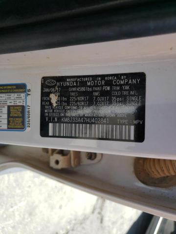 Photo 10 from auction – 2017 HYUNDAI TUCSON LIM with VIN KM8J33A47HU402841