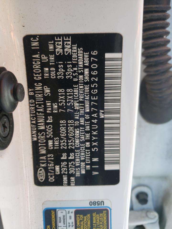 Photo 10 from auction – 2014 KIA SORENTO EX with VIN 5XYKU4A77EG526076