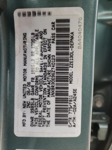 Photo 10 from auction – 2006 TOYOTA COROLLA CE with VIN 1NXBR30E96Z740123