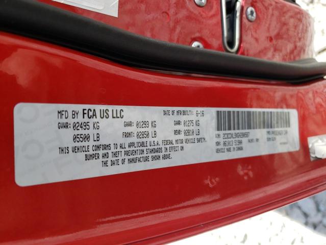 Photo 10 from auction – 2016 DODGE CHARGER SR with VIN 2C3CDXL9XGH280587