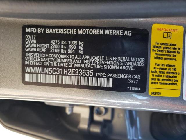 Photo 10 from auction – 2017 MINI COOPER CLU with VIN WMWLN5C31H2E33635