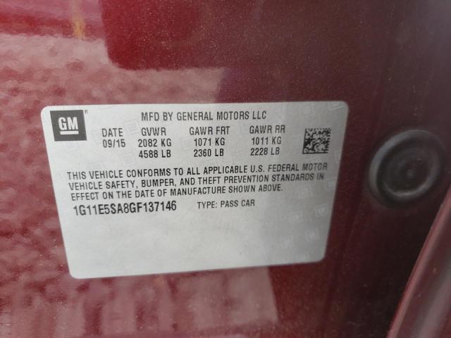 Photo 10 from auction – 2016 CHEVROLET MALIBU LIM with VIN 1G11E5SA8GF137146