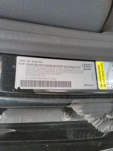 Photo 10 from auction – 2008 AUDI A4 2.0T CA with VIN WAUDF48H08K016651