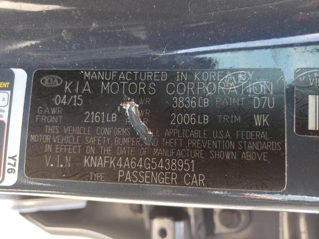 Photo 10 from auction – 2016 KIA FORTE LX with VIN KNAFK4A64G5438951