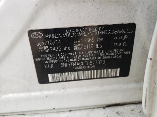 Photo 10 from auction – 2014 HYUNDAI SONATA GLS with VIN 5NPEB4AC0EH877873