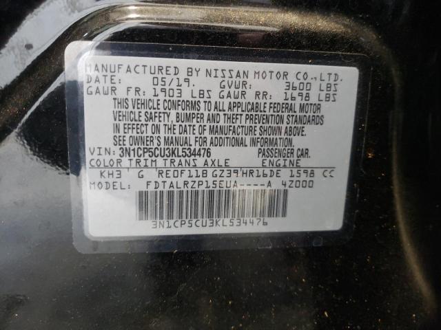 Photo 10 from auction – 2019 NISSAN KICKS S with VIN 3N1CP5CU3KL534476