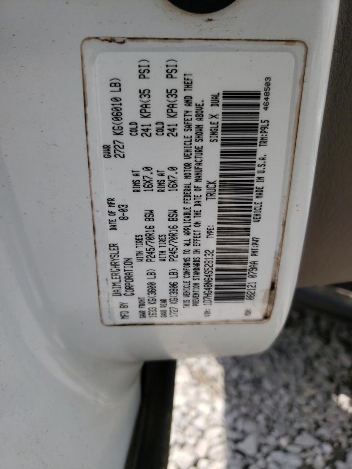 Photo 10 from auction – 2004 DODGE DAKOTA QUA with VIN 1D7HG48N64S528132