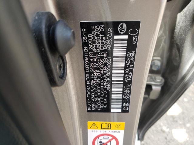 Photo 10 from auction – 2019 LEXUS ES 300H with VIN JTHB21B19K2040551