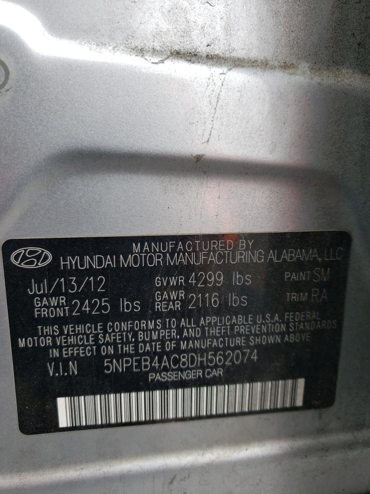 Photo 10 from auction – 2013 HYUNDAI SONATA GLS with VIN 5NPEB4AC8DH562074