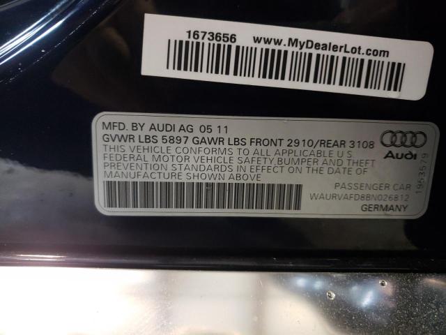 Photo 10 from auction – 2011 AUDI A8 L QUATT with VIN WAURVAFD8BN026812