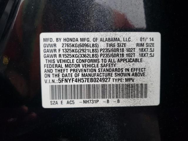 Photo 10 from auction – 2014 HONDA PILOT EXL with VIN 5FNYF4H57EB024927