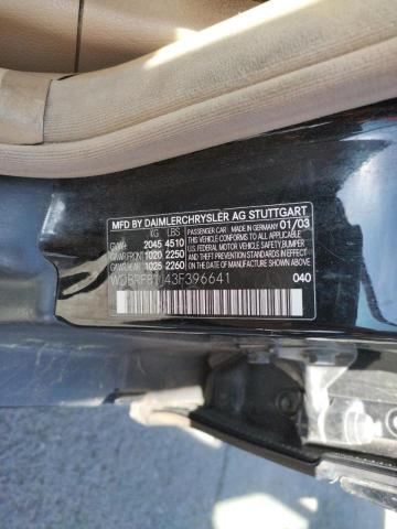 Photo 10 from auction – 2003 MERCEDES-BENZ C-CLASS with VIN WDBRF81J43F396641