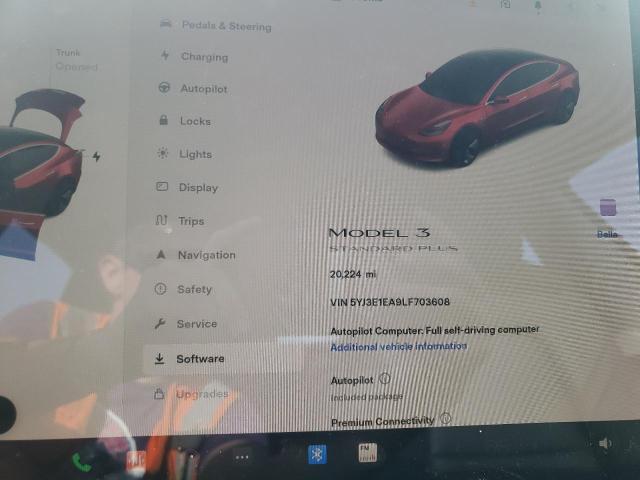Photo 8 from auction – 2020 TESLA MODEL 3 with VIN 5YJ3E1EA9LF703608