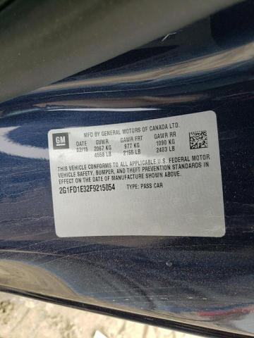 Photo 10 from auction – 2015 CHEVROLET CAMARO with VIN 2G1FD1E32F9215054
