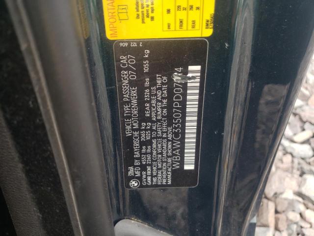 Photo 10 from auction – 2007 BMW 328 XI with VIN WBAWC33507PD07714