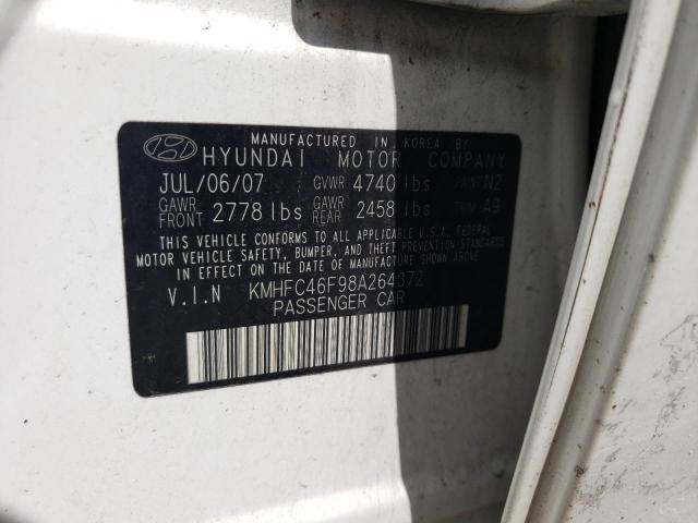 Photo 10 from auction – 2008 HYUNDAI AZERA SE with VIN KMHFC46F98A264372
