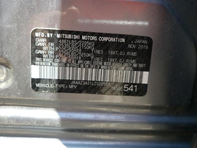Photo 10 from auction – 2020 MITSUBISHI OUTLANDER with VIN JA4AZ3A31LZ026508