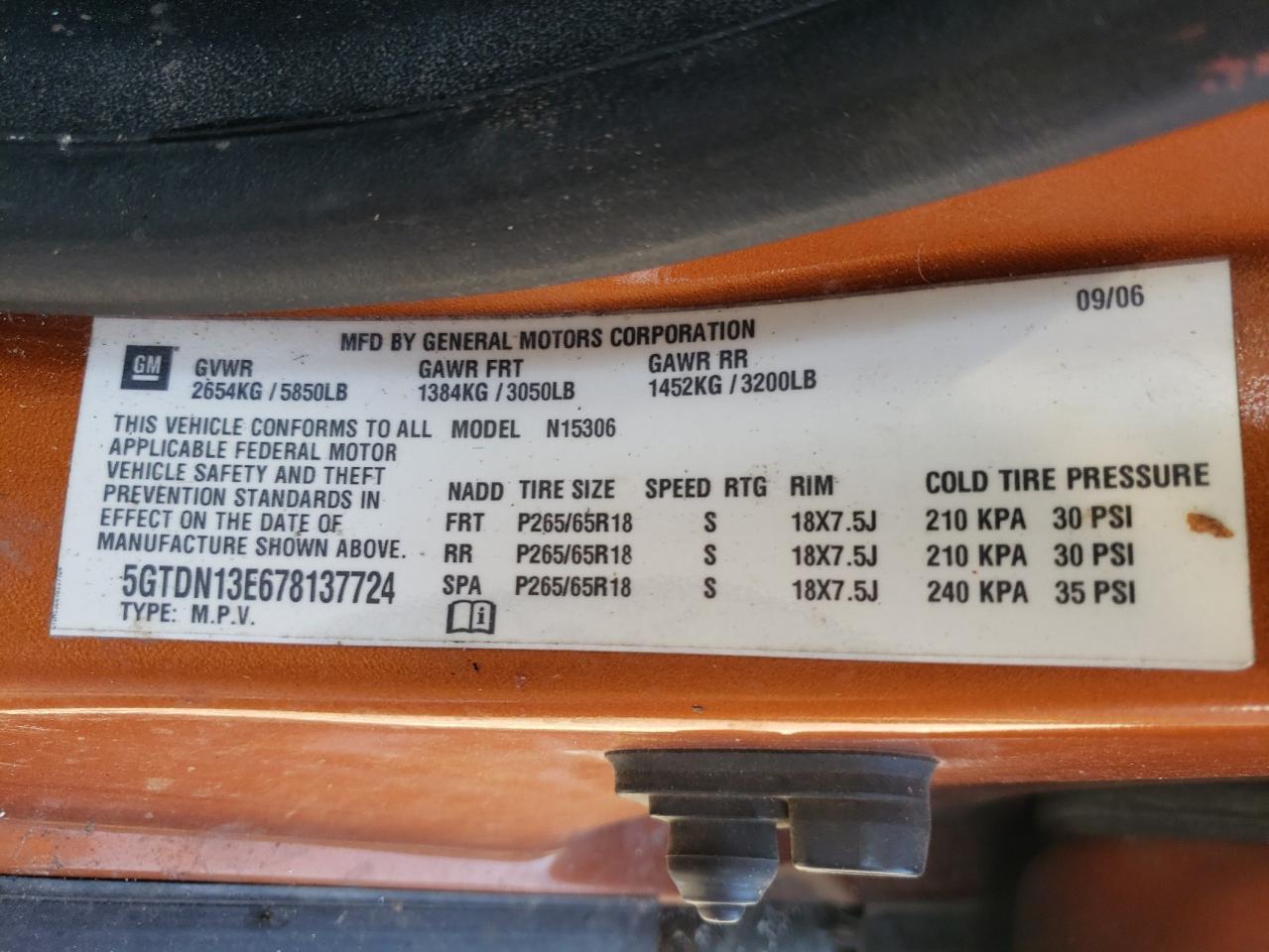 Photo 10 from auction – 2007 HUMMER H3 with VIN 5GTDN13E678137724