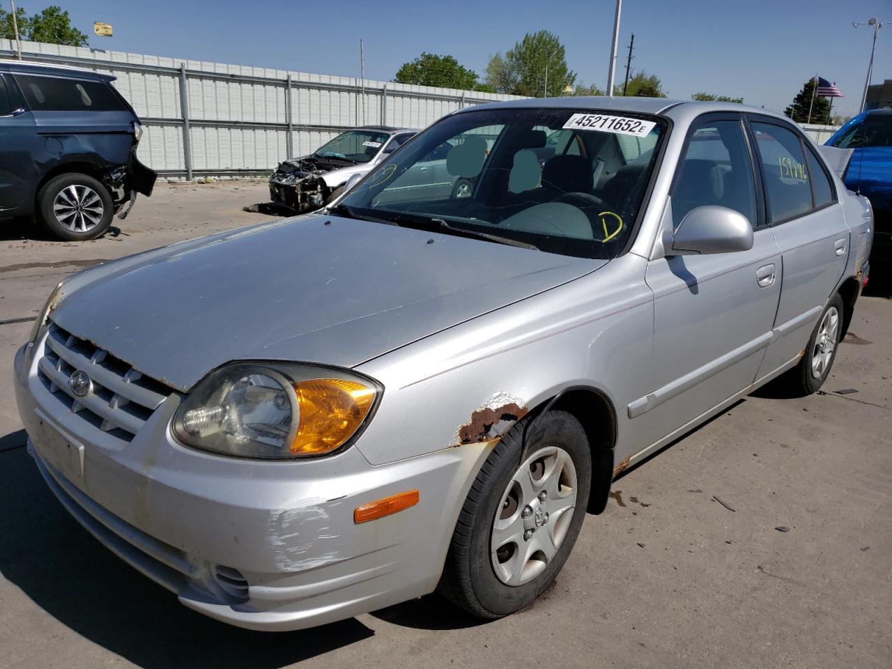 Photo 2 from auction – 2005 HYUNDAI ACCENT GL with VIN KMHCG45C95U614804