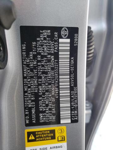Photo 10 from auction – 2016 TOYOTA CAMRY LE with VIN 4T4BF1FK2GR552271