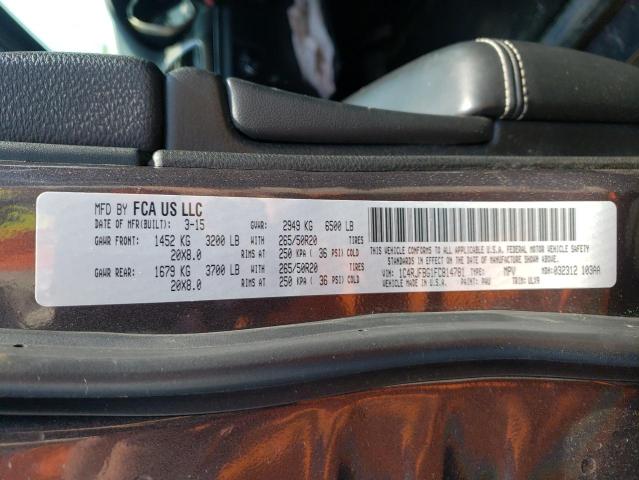 Photo 10 from auction – 2015 JEEP GRAND CHER with VIN 1C4RJFBG1FC814781