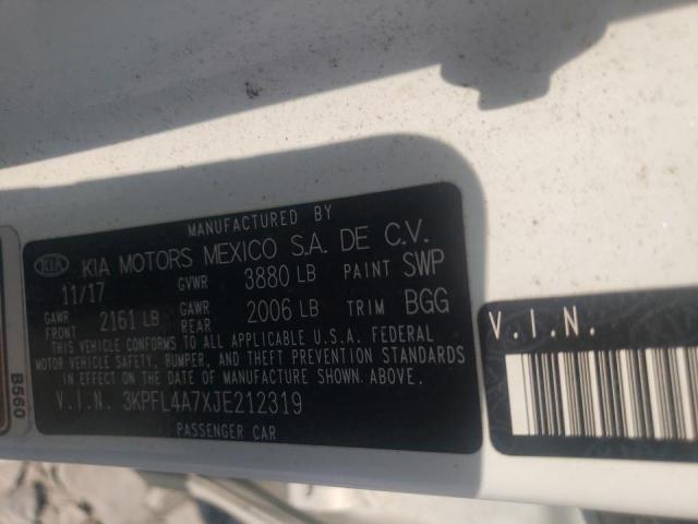 Photo 10 from auction – 2018 KIA FORTE LX with VIN 3KPFL4A7XJE212319
