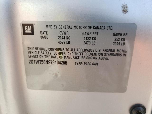 Photo 10 from auction – 2007 CHEVROLET IMPALA LT with VIN 2G1WT58N979104266