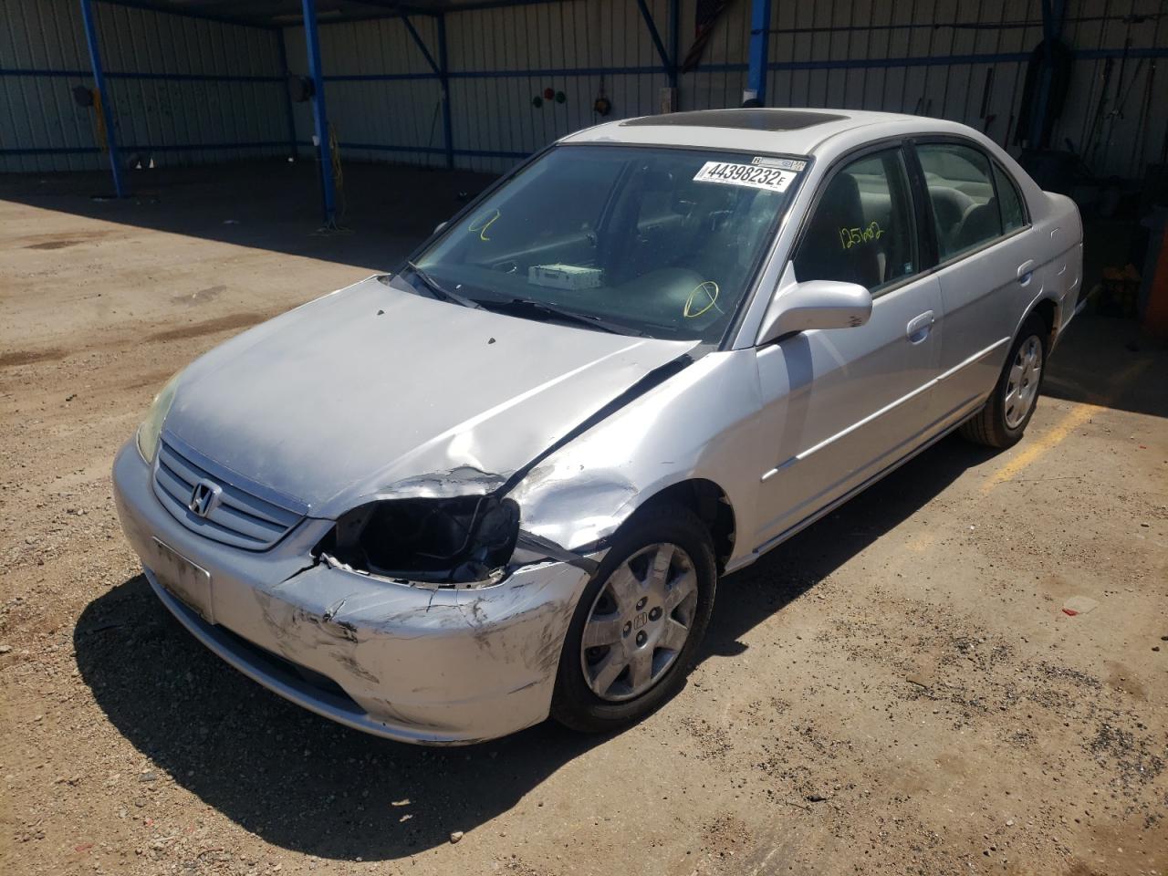 Photo 2 from auction – 2002 HONDA CIVIC EX with VIN 2HGES268X2H509084