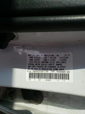 Photo 10 from auction – 2014 HONDA ACCORD EXL with VIN 1HGCR3F87EA017799