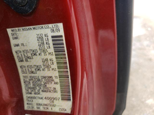 NISSAN FRONTIER K 2010 with VIN 1N6BD0CTXAC400907 - Photo from auction