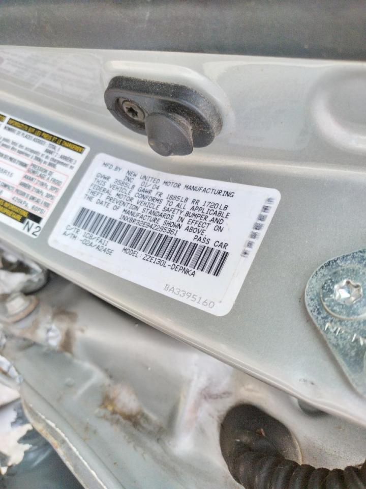 Photo 10 from auction – 2004 TOYOTA COROLLA CE with VIN 1NXBR32E94Z295361