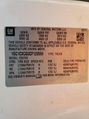 Photo 10 from auction – 2012 CHEVROLET SILVERADO with VIN 1GC1CXCG2CF120560