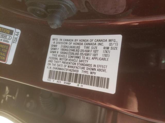 Photo 10 from auction – 2015 HONDA CR-V EXL with VIN 2HKRM4H73FH629459