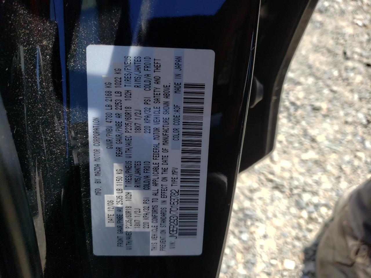 Photo 10 from auction – 2007 MAZDA CX-7 with VIN JM3ER293X70153782