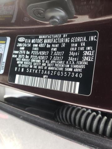Photo 10 from auction – 2015 KIA SORENTO LX with VIN 5XYKT3A62FG557340