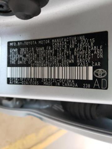 Photo 10 from auction – 2015 TOYOTA COROLLA L with VIN 2T1BURHE0FC392655