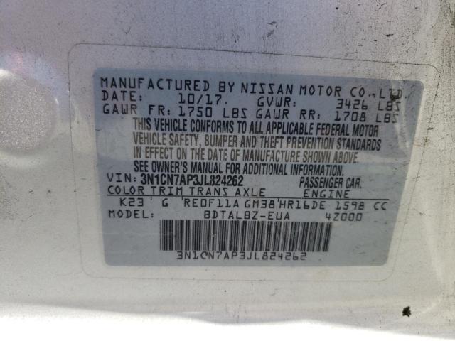 Photo 10 from auction – 2018 NISSAN VERSA S with VIN 3N1CN7AP3JL824262