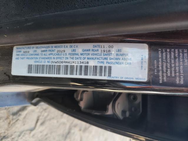 Photo 10 from auction – 2001 VOLKSWAGEN JETTA GLS with VIN 3VWSD69M41M113418