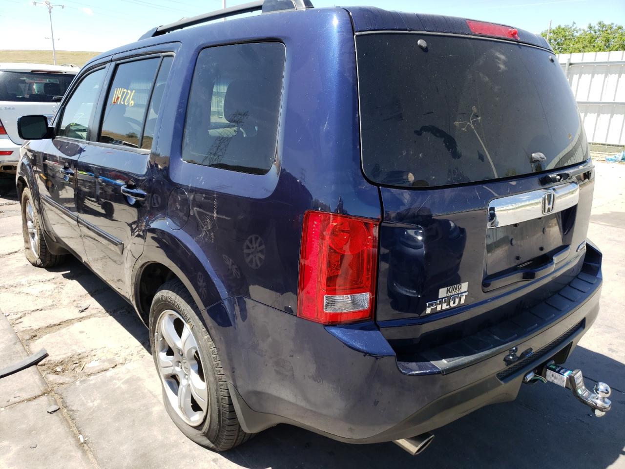 Photo 3 from auction – 2013 HONDA PILOT EX with VIN 5FNYF4H45DB085408