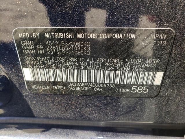 Photo 10 from auction – 2013 MITSUBISHI LANCER EVO with VIN JA32W8FV4DU005238