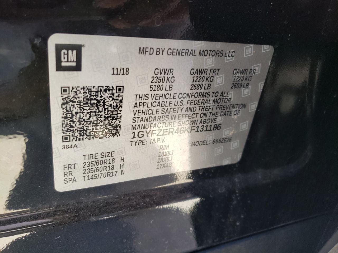 Photo 10 from auction – 2019 CADILLAC XT4 SPORT with VIN 1GYFZER46KF131186