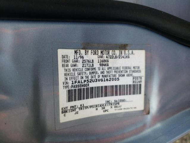 Photo 10 from auction – 1997 FORD TAURUS GL with VIN 1FALP52U3VG162005