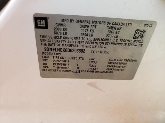 Photo 10 from auction – 2013 CHEVROLET EQUINOX LT with VIN 2GNFLNEK6D6296882