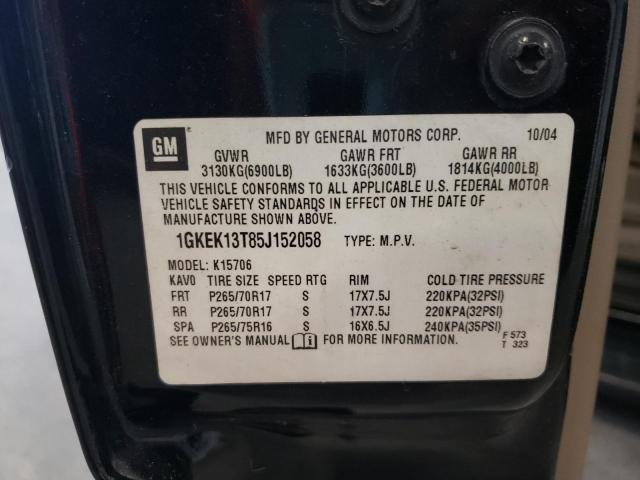 Photo 10 from auction – 2005 GMC YUKON with VIN 1GKEK13T85J152058