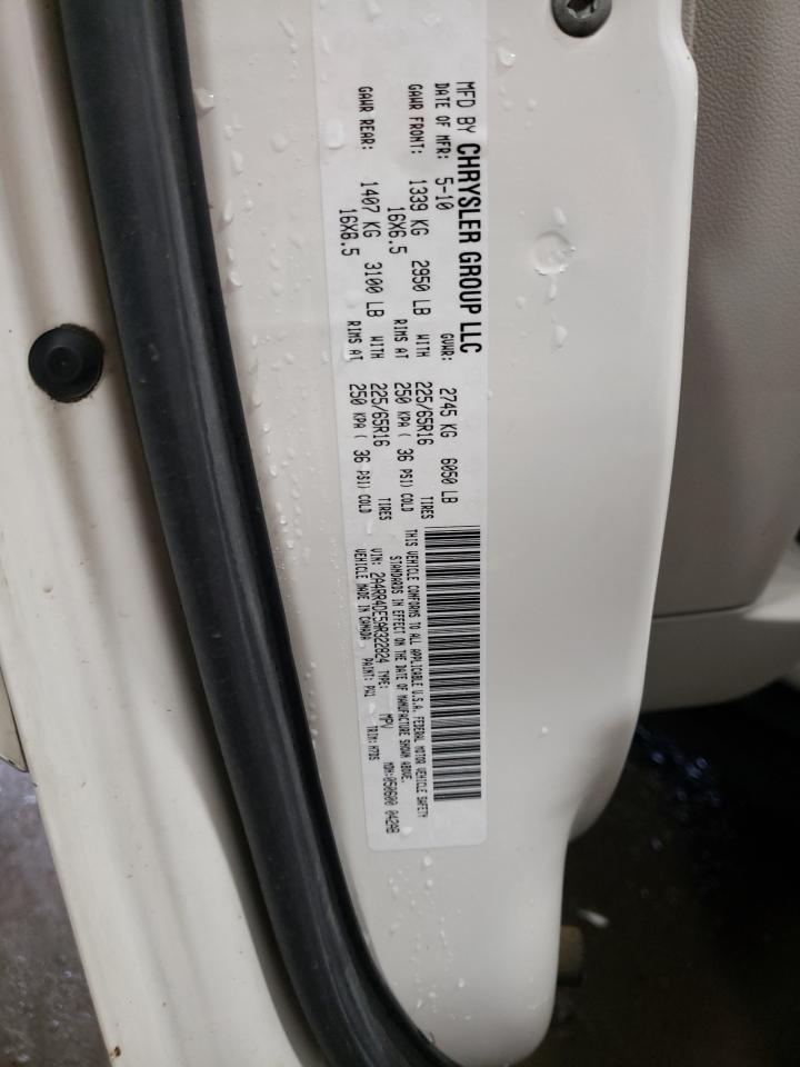 Photo 10 from auction – 2010 CHRYSLER TOWN & COU with VIN 2A4RR4DE5AR322824