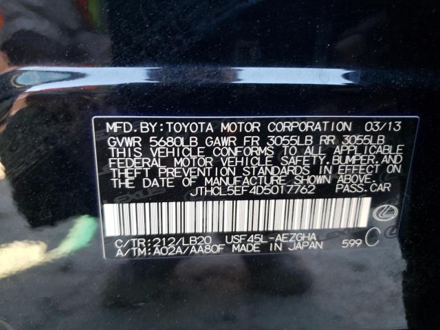 Photo 10 from auction – 2013 LEXUS LS 460 with VIN JTHCL5EF4D5017762
